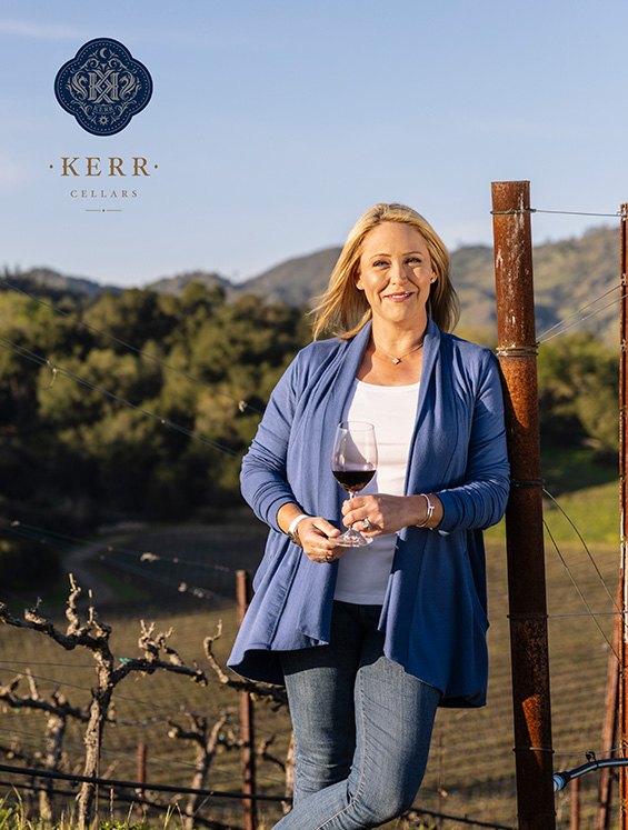 Christie Kerr in the vineyard